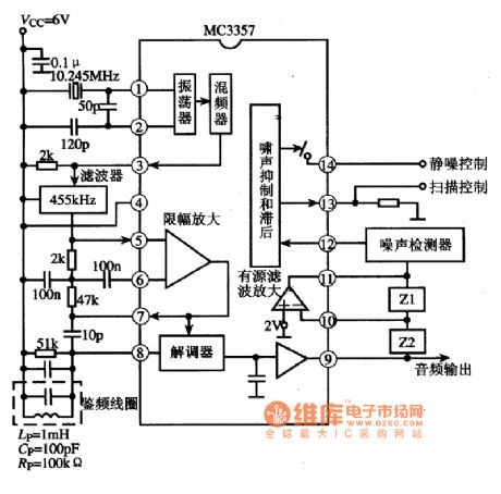 MC3357 small power frequency modulation intermediate frequency integrated circuit