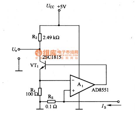 The low-end current monitor circuit formed by AD8551