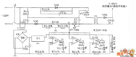 Static electricity eliminator circuit diagram 1