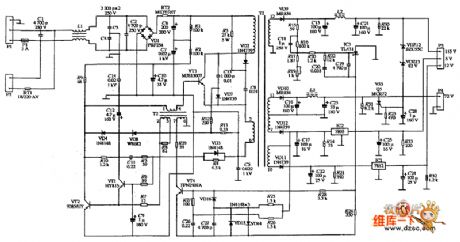 VGA color monitor CTX-C15-type power supply circuit