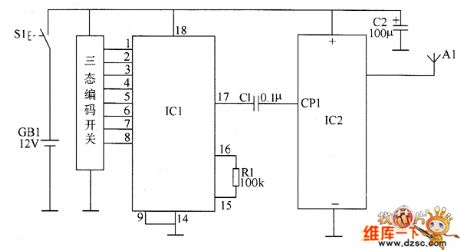 Wireless remote electronic detonating device circuit diagram 2