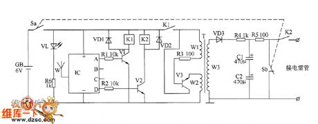 Wireless remote electronic detonating device circuit diagram 1