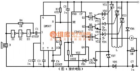 ultrasonic sensor remote control circuit application example
