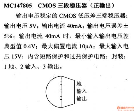 Regulator, DC-DC circuit, power supply monitor pin and main features MC147805 and other regulators