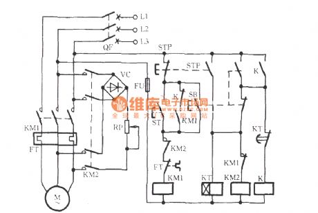 Three-phase motor for jog brake circuit(b)