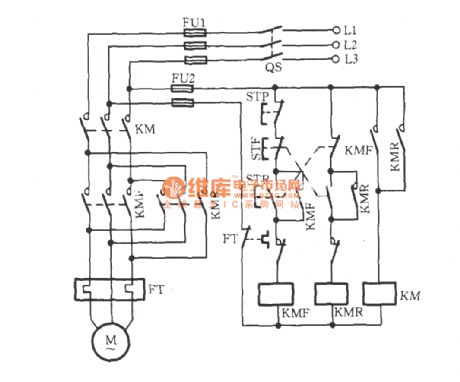 Three-phase motor for against phase-phase short circuit commutation circuit