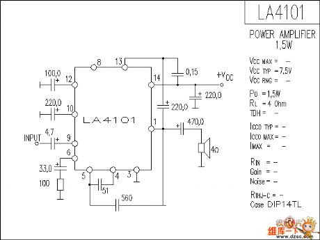LA4101 audio IC circuit