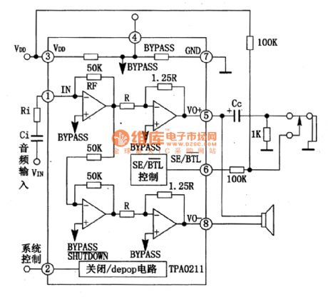 TPAO211 Mini single chip audio power amplifier integrated circuit