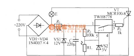 Light control street lamp circuit using MAX837