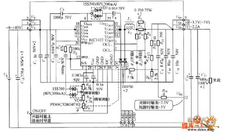 BIC1422 DC-AC converter circuit