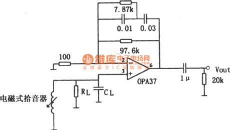 low-noise preamplifier circuit of OPA37