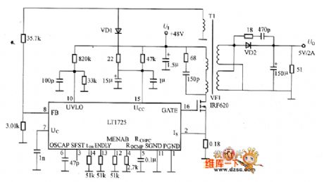 LT1725 converter circuit