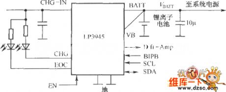 Charging circuit composed of the LP3945