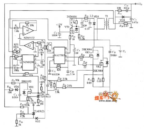 HA17385 switching power supply with constant power
