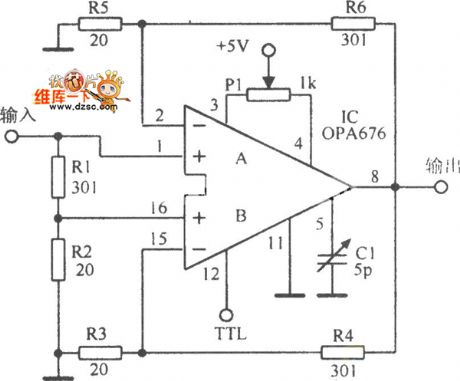 Programmable amplifier circuit with the high-speed gain