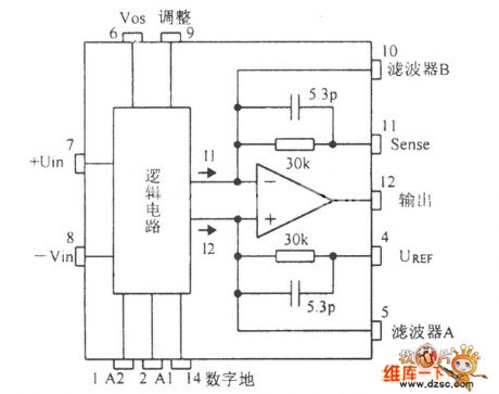PGA202/203 circuit based on the numerical control gain programming instrument amplifier