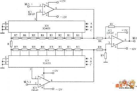 Low power consumption program-controlled gain amplifier circuit