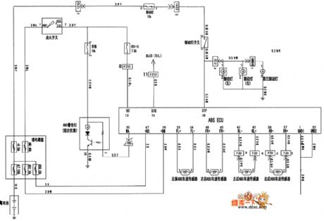 Vizi saloon car ABS and brake light circuit