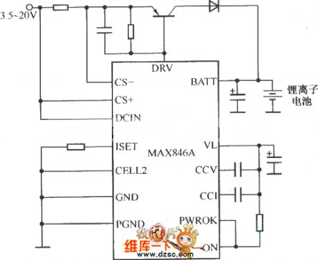 MAX846A typical application circuit
