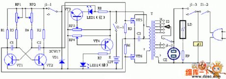 100W VMOS FET inverter power supply circuit diagram