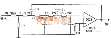 Very Low Frequency Active Filter Circuit