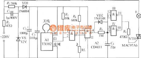 Microwave radar automatic lamp circuit (5)(TX982)