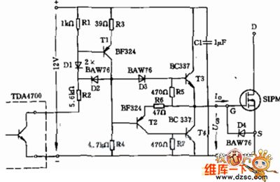 SIPMOS transistor complementary Darlington control circuit