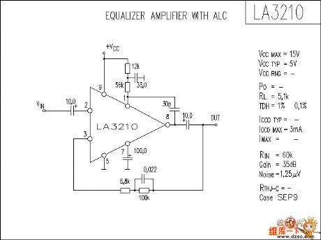 LA3210 audio IC circuit