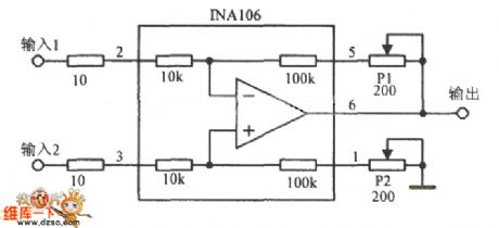 Practical adjustable ratio differential amplifier circuit