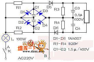 Four times pressure fluorescent lamp starting circuit diagram