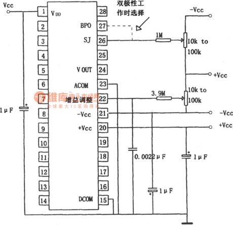 DAC811 external connection circuit