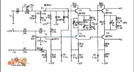Classic 0-300MHz no Bote Wan band amplifier circuit diagram