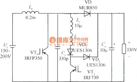 300kHz 600W ZVT--PWM boost converter