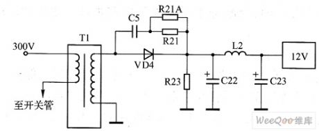 Part of Switching Power Supply Circuit