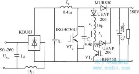 100kHz 600W power factor correction circuit