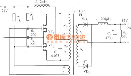 MOSFET resonance type DC-DC converter circuit