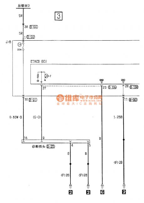 Southeast Soveran windshield wiper and washer electrical system circuit