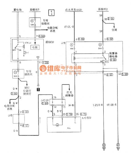 Southeast Soveran windshield and mirror defogger electrical system circuit