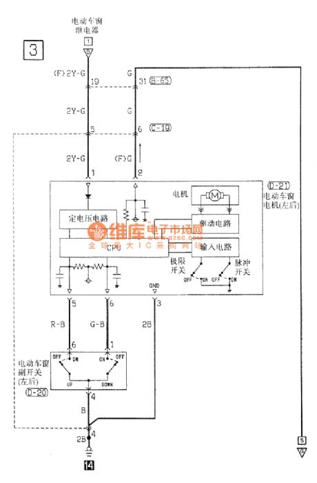 Southeast Soveran power window electrical system circuit