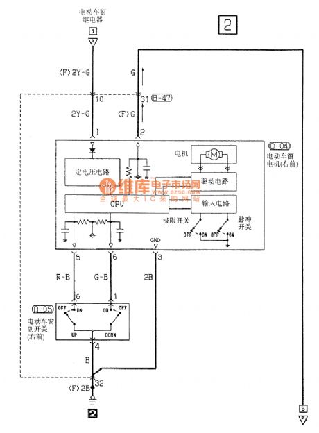 Southeast Soveran power window electrical system circuit