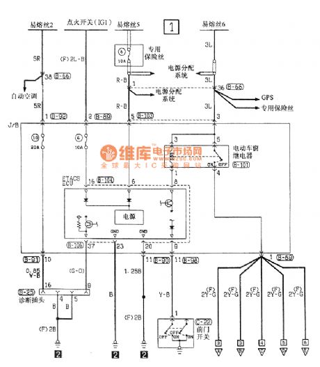 Southeast Soveran power window electrical system circuit