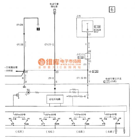 Southeast Soveran power window electrical system circuit