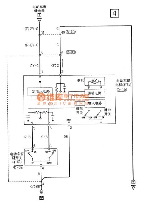 Southeast Soveran power window electrical system circuit