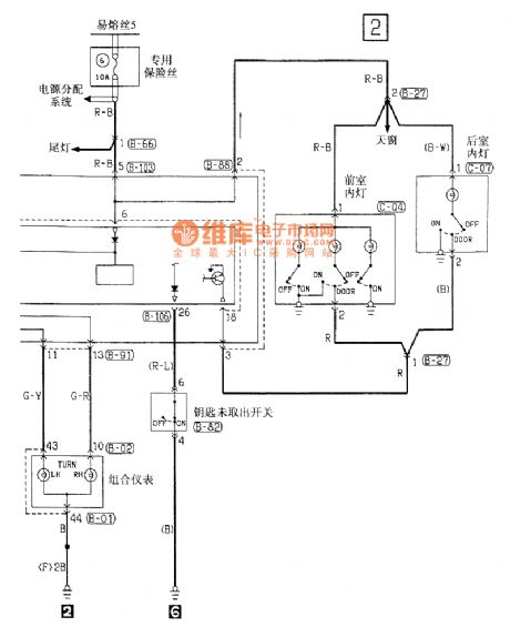 Southeast Soveran central locking and alarming electrical system circuit