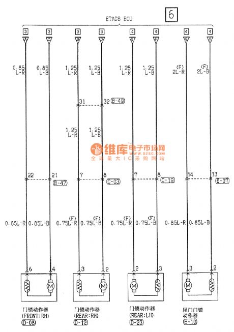 Southeast Soveran central locking and alarming electrical system circuit