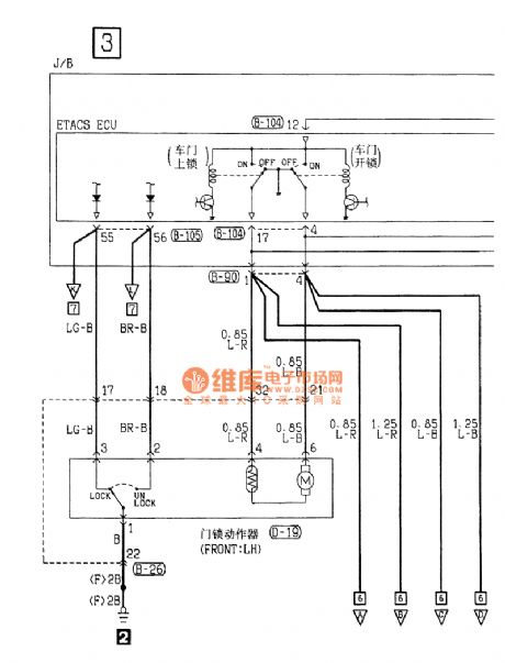 Southeast Soveran central locking and alarming electrical system circuit