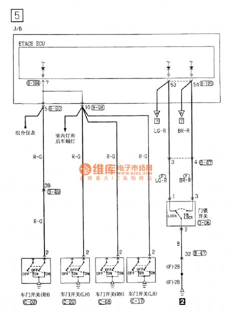 Southeast Soveran central locking and alarming electrical system circuit