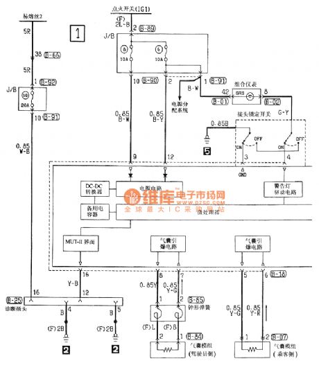 Southeast Soveran airbag electrical system circuit