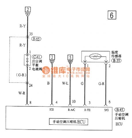 Southeast Soveran manual air-conditioning electrical system circuit