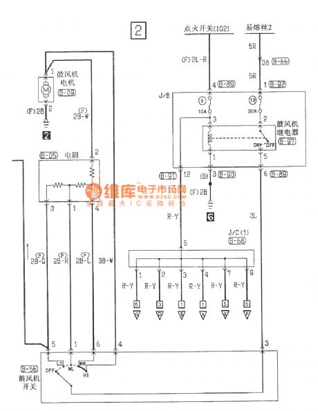 Southeast Soveran manual air-conditioning electrical system circuit